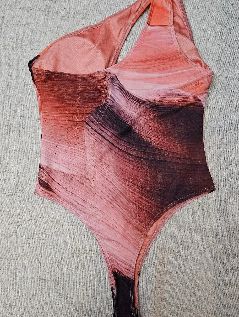 Women’s One-Piece Swimsuit in Sunset Pink - SHEIN